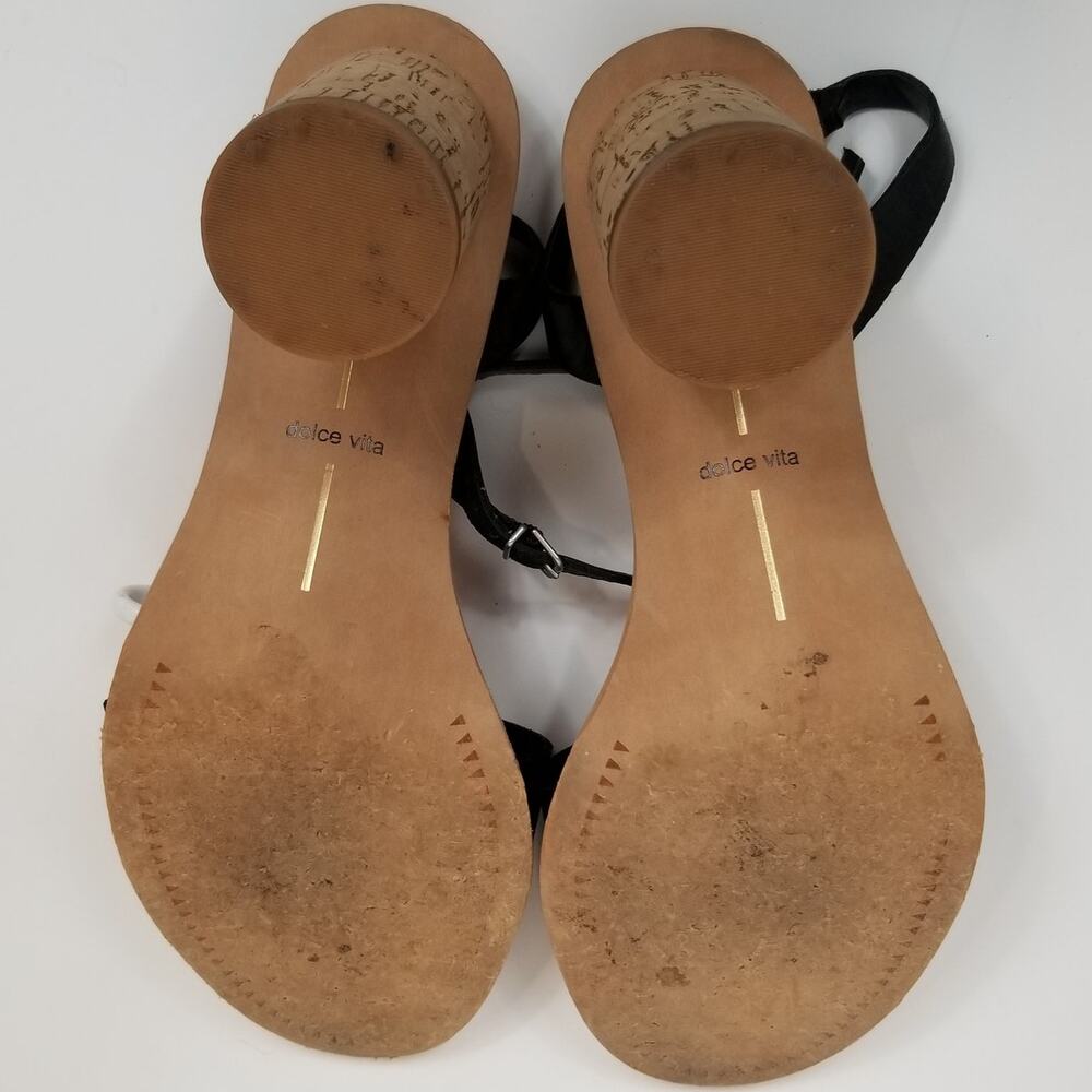 dolce vita Women's Jali Ankle Strap Block Heel Sandals Black Size 9.5 - Picture 9 of 10